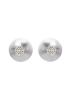 Earrings Utopia Dots White Gold, Black rhodium gold