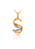 Necklace CarreraYCarrera Bamboo White/Yellow Gold, Yellow Gold