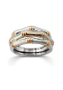 Bracelet, Earrings, Ring Tirisi Bamboo Silver/Rose Gold