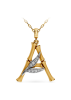 Necklace CarreraYCarrera Bamboo White/Yellow Gold, Yellow Gold