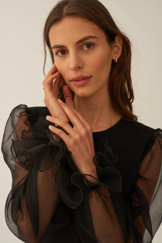 Купить Боди Undress Code Pure Elegance Основная ткань: 100% шёлк; дополнительная ткань: 80% полиамид, 20% эластан; подклад: 80% полиамид, 20% эластан; ластовица: 95% бамбук, 5% эластан – премиальные топы ZhannaKanGroup