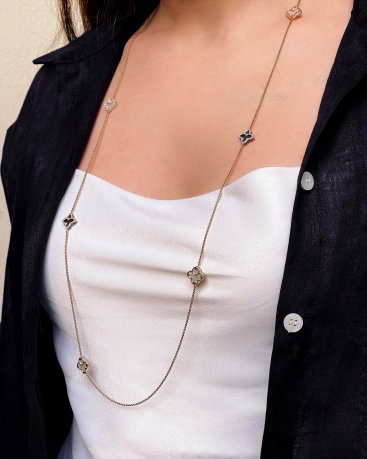 Купить Колье Tirisi Seoul Flower Розовое золото – премиальные ZhannaKanGroup