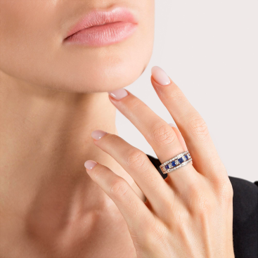 Купить Кольцо Damiani Belle Epoque Белое золото – премиальные кольца ZhannaKanGroup