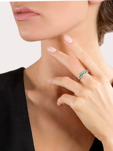 Купить Кольцо Damiani Belle Epoque Белое золото – премиальные кольца ZhannaKanGroup