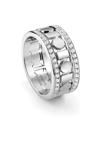 Купить Кольцо Damiani Belle Epoque Reel Белое золото – премиальные кольца ZhannaKanGroup