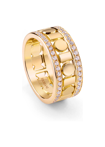 Купить Кольцо Damiani Belle Epoque Reel Желтое золото – премиальные кольца ZhannaKanGroup