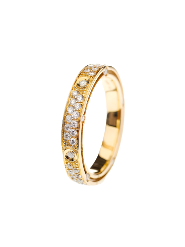 Купить Кольцо обручальное Damiani D.Side Желтое золото – премиальные кольца ZhannaKanGroup