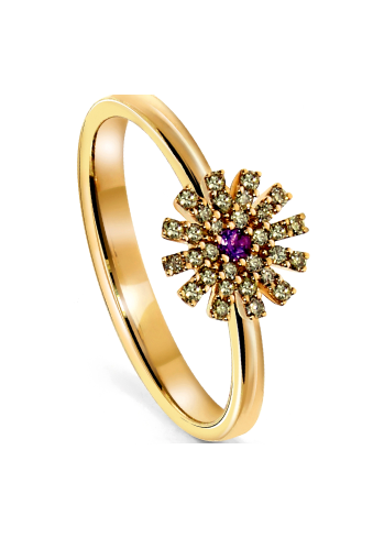 Купить Кольцо Damiani Margherita Розовое золото – премиальные кольца ZhannaKanGroup