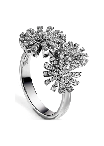 Buy Ring Damiani Margherita Yellow Gold, White – premium rings by ZhannaKanGroup