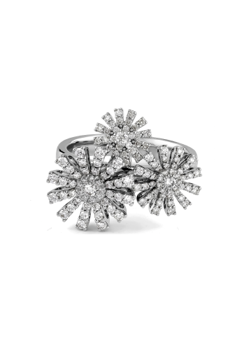 Купить Кольцо Damiani Margherita Белое золото – премиальные кольца ZhannaKanGroup