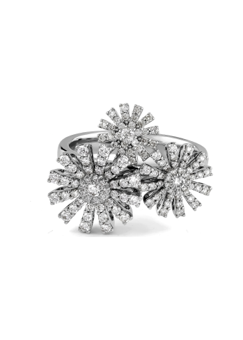 Buy Ring Damiani Margherita Yellow Gold, White – premium rings by ZhannaKanGroup