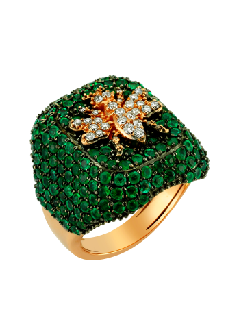 Купить Кольцо BeeGoddess Bee Розовое золото – премиальные кольца ZhannaKanGroup