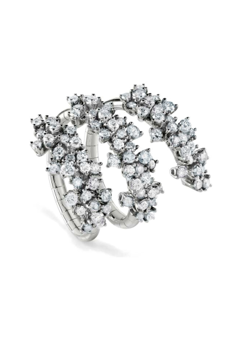 Купить Кольцо Damiani Mimosa Flexi Белое золото – премиальные кольца ZhannaKanGroup