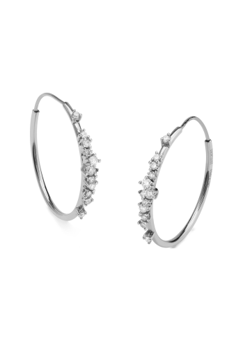 Купить Серьги Damiani Mimosa Flexi Белое золото – премиальные ZhannaKanGroup