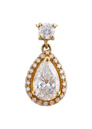 Купить Колье Damiani Minou full pavè Желтое золото – премиальные колье ZhannaKanGroup