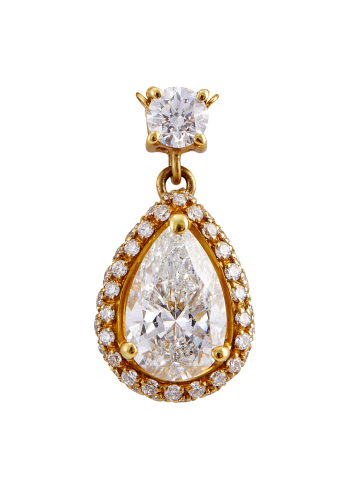 Купить Колье Damiani Minou full pavè Желтое золото – премиальные ZhannaKanGroup