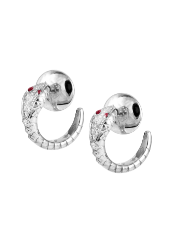 Купить Серьги Crivelli Snake Белое золото – премиальные ZhannaKanGroup