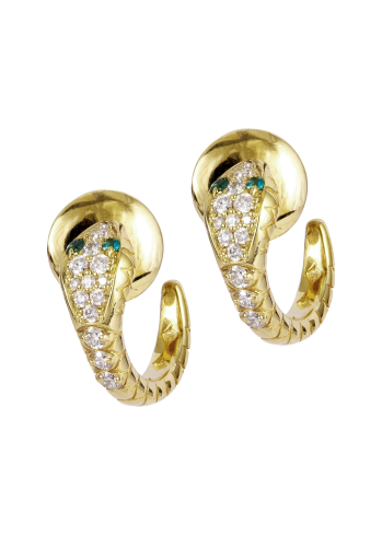 Купить Серьги Crivelli Snake Желтое золото – премиальные ZhannaKanGroup