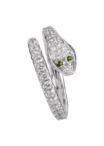 Купить Кольцо Crivelli Snake Белое золото – премиальные кольца ZhannaKanGroup