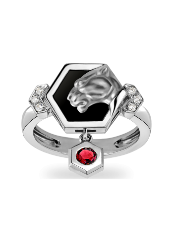 Купить Кольцо CarreraYCarrera Hexagon Белое золото – премиальные кольца ZhannaKanGroup