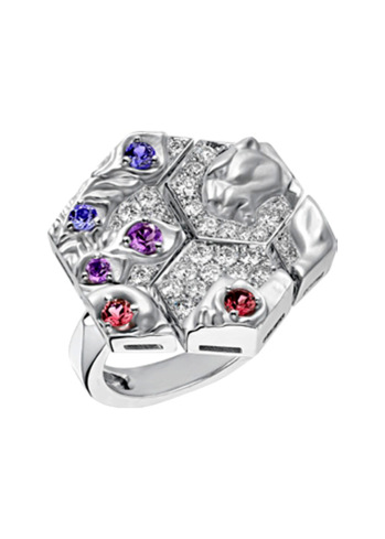 Купить Кольцо CarreraYCarrera Jardin de los placeres Белое золото – премиальные кольца ZhannaKanGroup