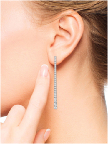 Купить Серьги Crivelli Tennis CRV Белое золото – премиальные ZhannaKanGroup