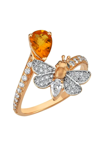 Купить Кольцо Bee Goddess Розовое золото – премиальные кольца ZhannaKanGroup