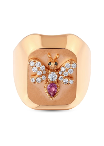 Купить Кольцо BeeGoddess Bee Розовое золото – премиальные кольца ZhannaKanGroup