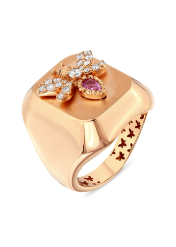 Купить Кольцо BeeGoddess Bee Розовое золото – премиальные кольца ZhannaKanGroup