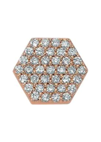 Купить Моно серьга Bee Goddess Honeycomb Розовое золото – премиальные серьги ZhannaKanGroup