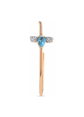 Buy Mono earring Bee Goddess Rose Gold – premium earrings by ZhannaKanGroup