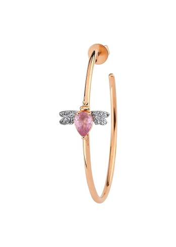 Buy Mono earring Bee Goddess Rose Gold – premium earrings by ZhannaKanGroup