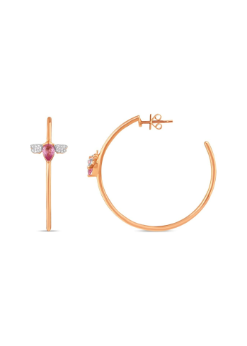 Купить Моно серьга Bee Goddess Розовое золото – премиальные серьги ZhannaKanGroup