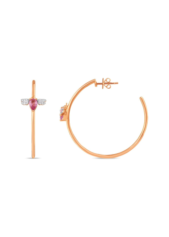 Buy Mono earring Bee Goddess Rose Gold – premium earrings by ZhannaKanGroup