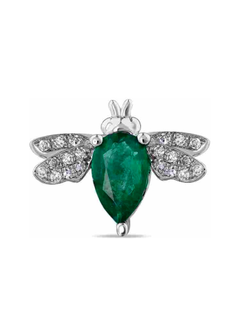 Купить Моно серьга BeeGoddess Bee Белое золото – премиальные серьги ZhannaKanGroup