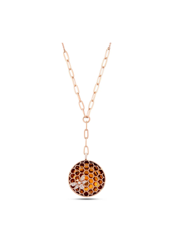 Купить Колье Bee Goddess Honeycomb Розовое золото – премиальные ZhannaKanGroup