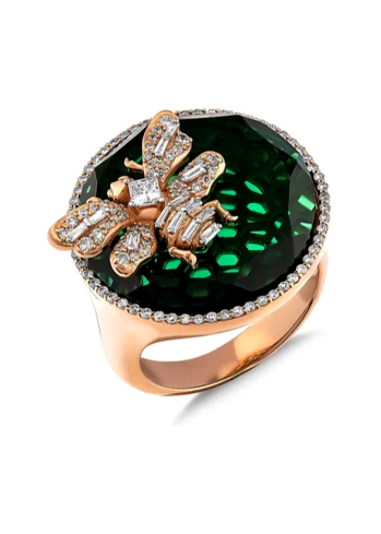 Купить Кольцо BeeGoddess Bee Розовое золото – премиальные кольца ZhannaKanGroup