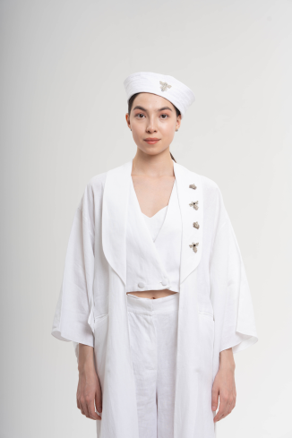 Купить Халат Zardozi Casual Лен – премиальные верхняя одежда ZhannaKanGroup