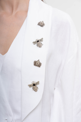 Купить Халат Zardozi Casual Лен – премиальные верхняя одежда ZhannaKanGroup