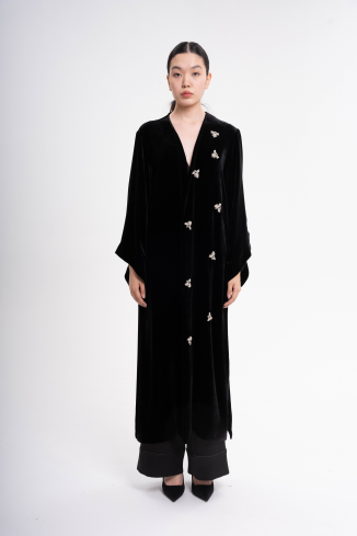 Купить Халат Zardozi BeeWoman2024 Бархат – премиальные верхняя одежда ZhannaKanGroup