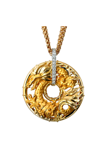 Купить Колье CarreraYCarrera Circulos de Fuego Желтое золото – премиальные ZhannaKanGroup