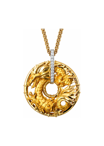 Buy Necklace CarreraYCarrera Circulos de Fuego Yellow Gold – premium necklaces by ZhannaKanGroup