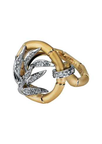 Купить Кольцо CarreraYCarrera Bambu Желтое золото – премиальные кольца ZhannaKanGroup