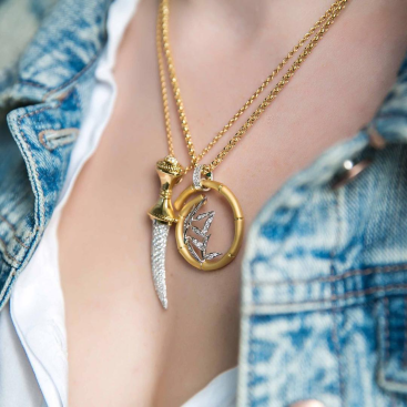 Купить Колье CarreraYCarrera Bambu Желтое золото – премиальные ZhannaKanGroup