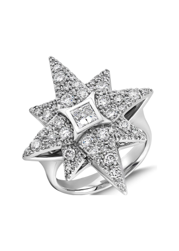 Купить Кольцо Bee Goddess Venus Star Белое золото – премиальные кольца ZhannaKanGroup