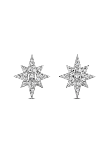 Купить Серьги Bee Goddess Venus Star Белое золото – премиальные ZhannaKanGroup