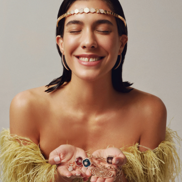 Купить Кольцо Bee Goddess Venus Star Розовое золото – премиальные кольца ZhannaKanGroup