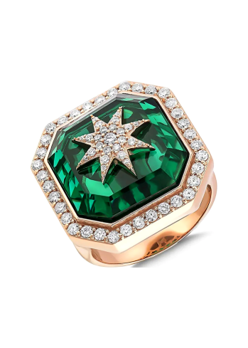 Купить Кольцо BeeGoddess Venus Star Розовое золото – премиальные кольца ZhannaKanGroup