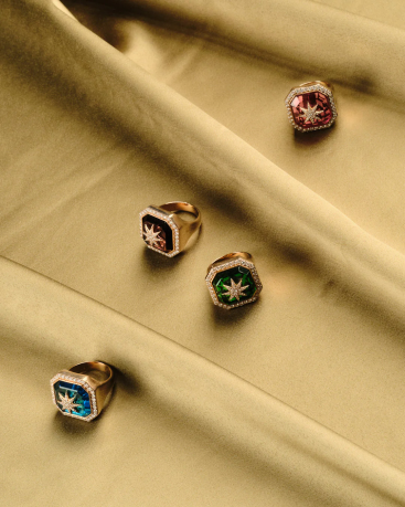 Купить Кольцо BeeGoddess Venus Star Розовое золото – премиальные кольца ZhannaKanGroup