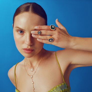 Купить Кольцо BeeGoddess Venus Star Розовое золото – премиальные кольца ZhannaKanGroup